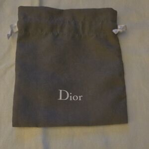 Dior Charcoal Drawstring Bag